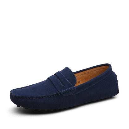 Men Casual Shoes Fashion Pea Shoes Handmade Suede Genuine Leather  Loafers Moccasins Slip on Men's Flats Driving Shoes Big Size