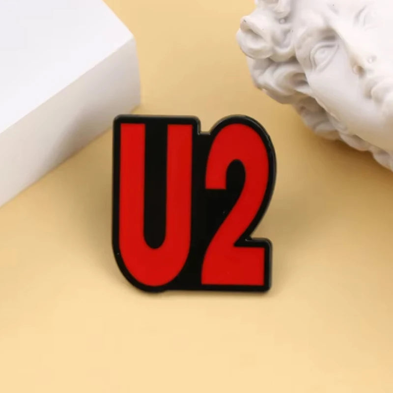 Shmik Funny Rock and Roll Band Enamel Pin Punk Letters Badge Album Collection Jewelry Gift for Music Fans