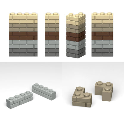 Masonry Profile Bricks Set Plastic ABS Building Blocks Construction Toy for Wall Building Diverse Bulk Toy Kit Compatible Major