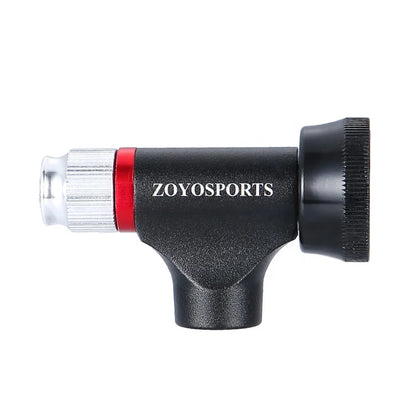 ZOYOSPORTS High Quality Mini Bicycle Pump CO2 Bike Inflator Air Pump with Clear Gauge Portable Bike Pump with Multiple Usage