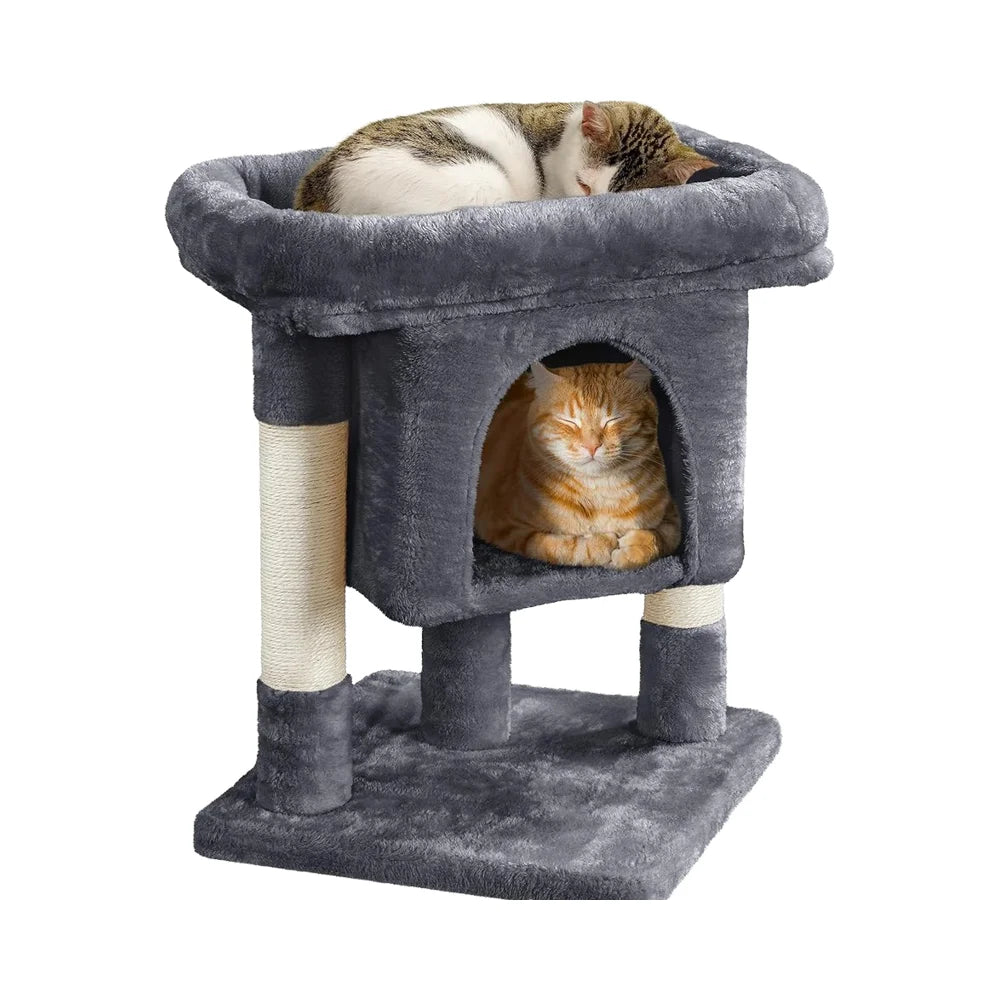 Hot Sale 23.5 Inches Cat Tree Tower Dark Gray Condo Sisal-Covered Scratching Posts Furniture for Pet Activity Cat House