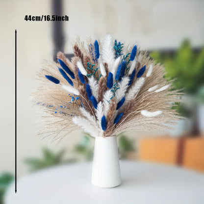 76pcs Mixed Reed Pampas Grass and Dried Flower Bouquets | Nordic Decorative Items for Home Decoration, Suitable for Weddings,