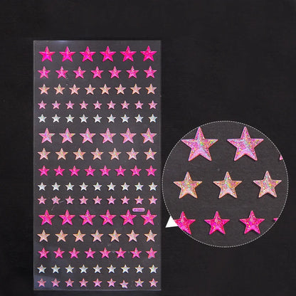 Glitter Magic Crystal Love Star Sticker 3D Shiny Gem Three-Dimensional Sticker Phone Notebook Diary DIY Gift Decoration For Girl