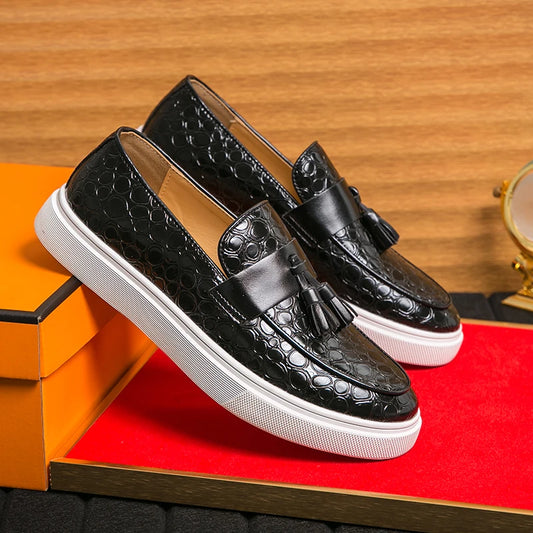 2025 New Fashion Office Footwear Men's Casual Dress Shoes Bulk Genuine Leather Formal Walking Style Shoes