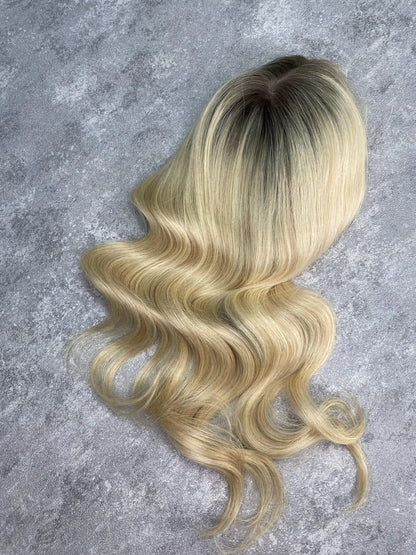 Ready to Ship Factory Hair Unit European Virgin Cuticle 100% European Human Hair Silk Base Topper for Women Hair Toupees