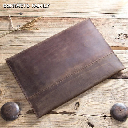 Genuine Leather Tablet Sleeve Case for iPad Pro 12.9 2020-2021 MacBook 12-inch Galaxy Tab 12-inch Premium Laptop Bags & Covers