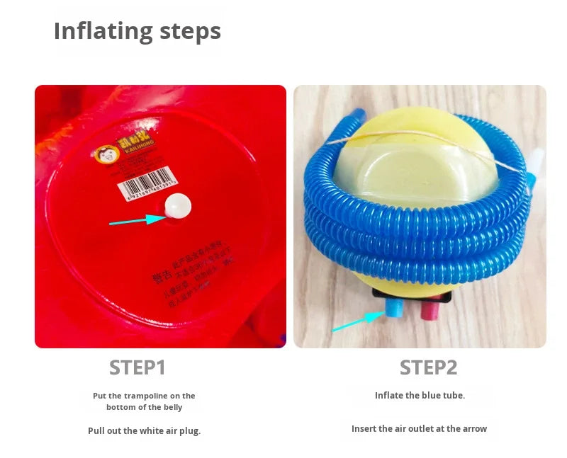 Fox Jumping Horse Pvc Inflatable Thickened Hopping Horse Children's Small Ride-On Toy for 2-4 Years Old