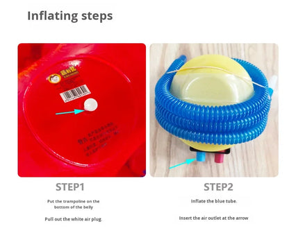 Fox Jumping Horse Pvc Inflatable Thickened Hopping Horse Children's Small Ride-On Toy for 2-4 Years Old