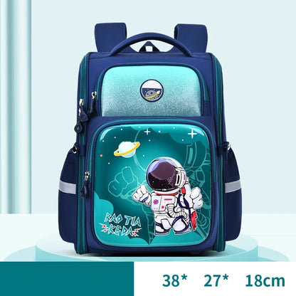 New Cartoon School Bag for Students Grades 1-6 Large Capacity Waterproof Shoulder Bag Mochila Escolar