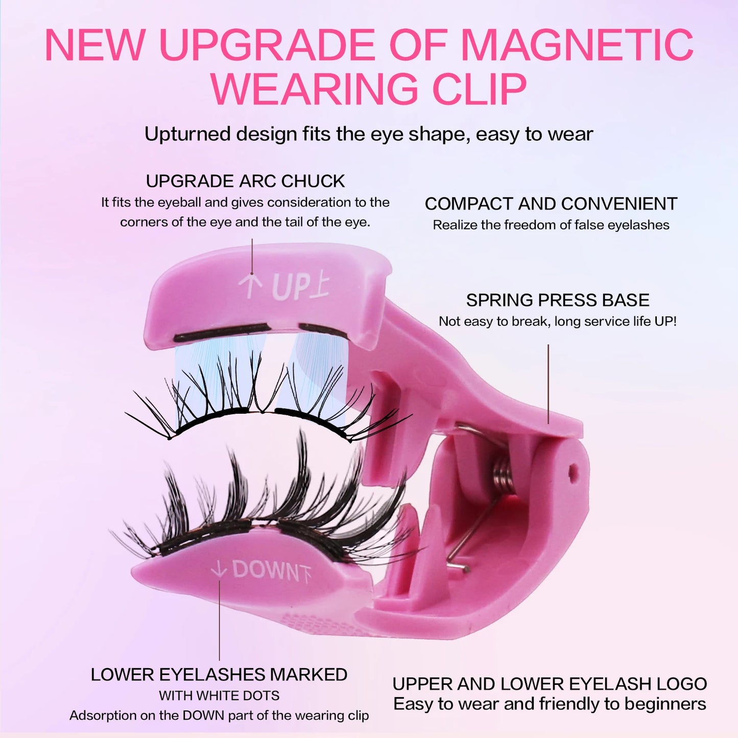 Magnetic Lashes Set Complete Natural Look Hypoallergenic Reusable Magnetic Eyeliner