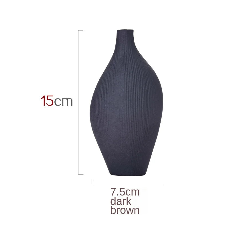 Stoneware Vase Japanese Retro Mini Floret Creative Porcelain Bottle Tea Ceremony Crafts Hydroponic Flower Pot