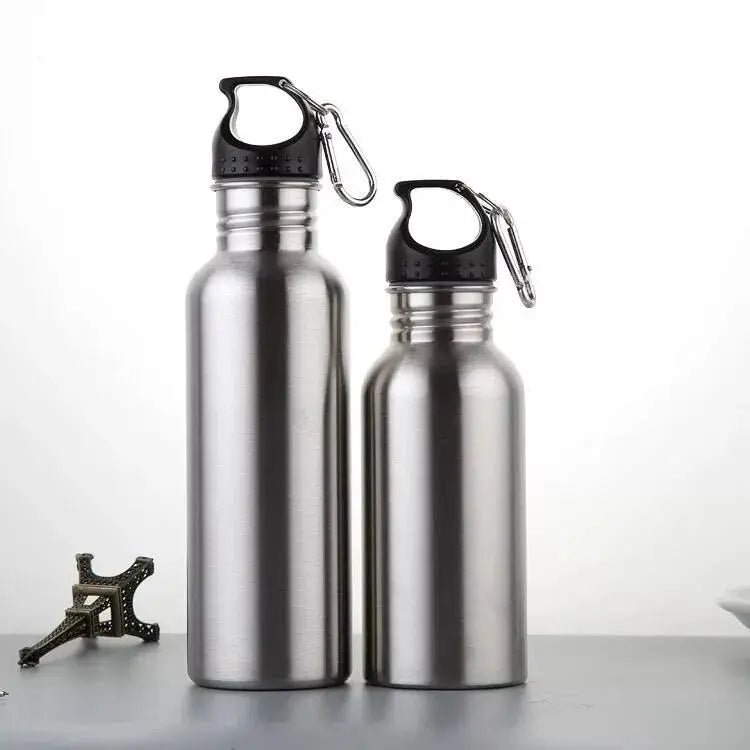 Silver Sports Water Bottles Portable Light Water Bottles Large Capacity Outdoor Kettle Bottle
