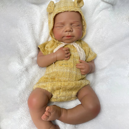 3D Modeling Support 19" Full Silicone Body Reborn Baby Lifelike Open Mouth Fashion Doll Toy for Collectors and Artists