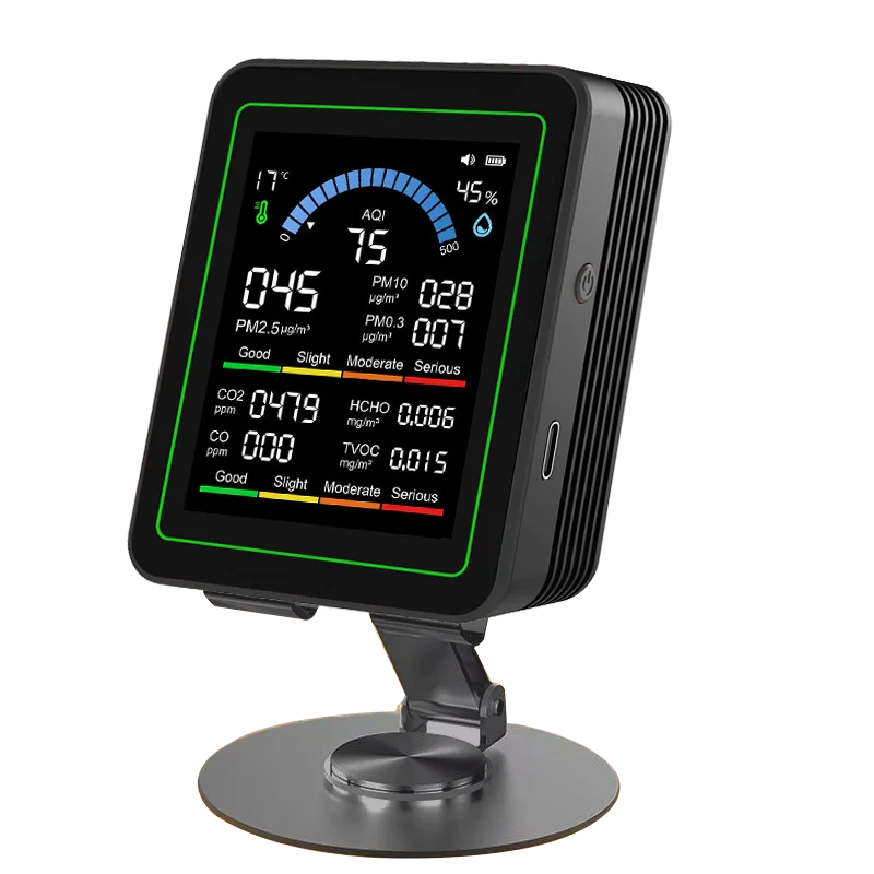 10 in 1 Year's Worth Computer Import Air Quality Monitor Measures PM2.5 PM10 CO2 AQI TVOC