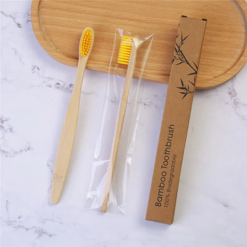 Eco-friendly Travel Hotel Soft Bristle Bamboo Toothbrush With Cheap Price