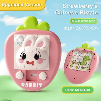 OEM Educational Handheld Game Console 3D Huarong Road Fun Puzzle Toys 2 in 1 Maze Game Unisex Plastic Toy