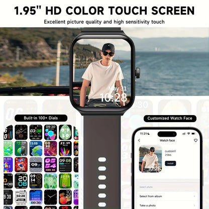 Smart Watch for Men Women With Alexa Built-in, 1.95" Smartwatch With Wireless Call, 100+ Sport Modes, Fitness Activity Tracker