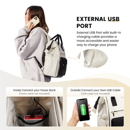 LOVEVOOK Hot Sell Bag 15.6 Inch Waterproof  Multifunction Nylon USB Charger Backpack Business Travel Laptop Backpack