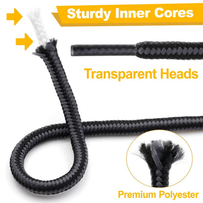 WEGOODZF Custom High Quality Athletic Striped Outdoor Shoe Laces Plastic Tips Work Shoes Boots Hiking Walking Shoe Laces