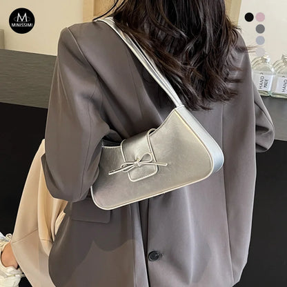 Hot Sales Bolsas Para Mujere Ladies Bow Bags Pu Leather Handbags Elegant Women Shoulder Bags for Ladies