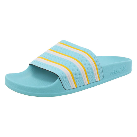 For Adilette Men's Sandals Turquoise/Yellow/White Color Scheme | 100% Authentic Made in Vietnam Model MSS-FU9895