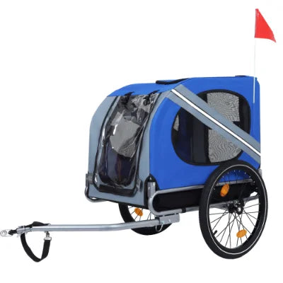 Durable Steel Frame All-Terrain Pet Carrier Large Folding Bike Trailer for Dogs 120LB for Cycling Jogging Camping Outdoor