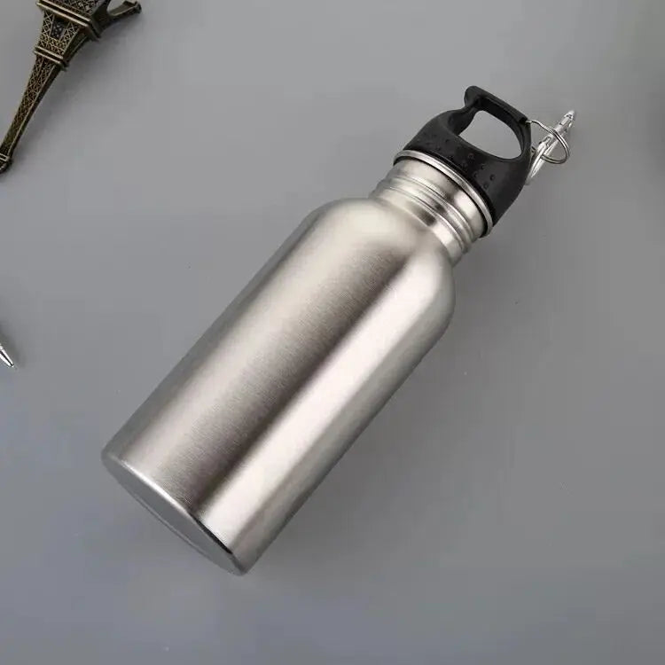 Silver Sports Water Bottles Portable Light Water Bottles Large Capacity Outdoor Kettle Bottle