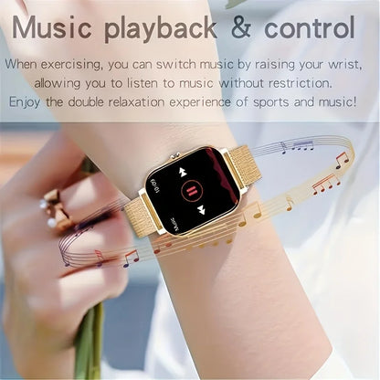New 180mah Magnetic Charging Full Touch Screen Smartwatch, Wireless Call, Multiple Sport Modes, Music Control, Fashion Sports