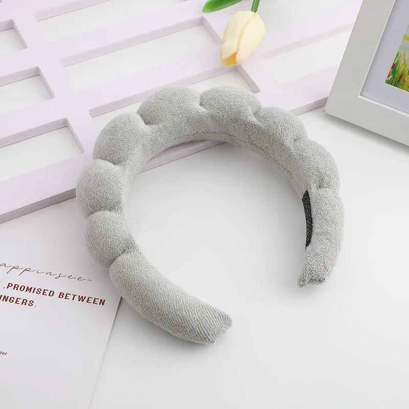 Customized Women's Sponge Skincare Headbands Yogic Makeup Spa Face Wash Hair Accessories Towel Cloth Customizable Headbands