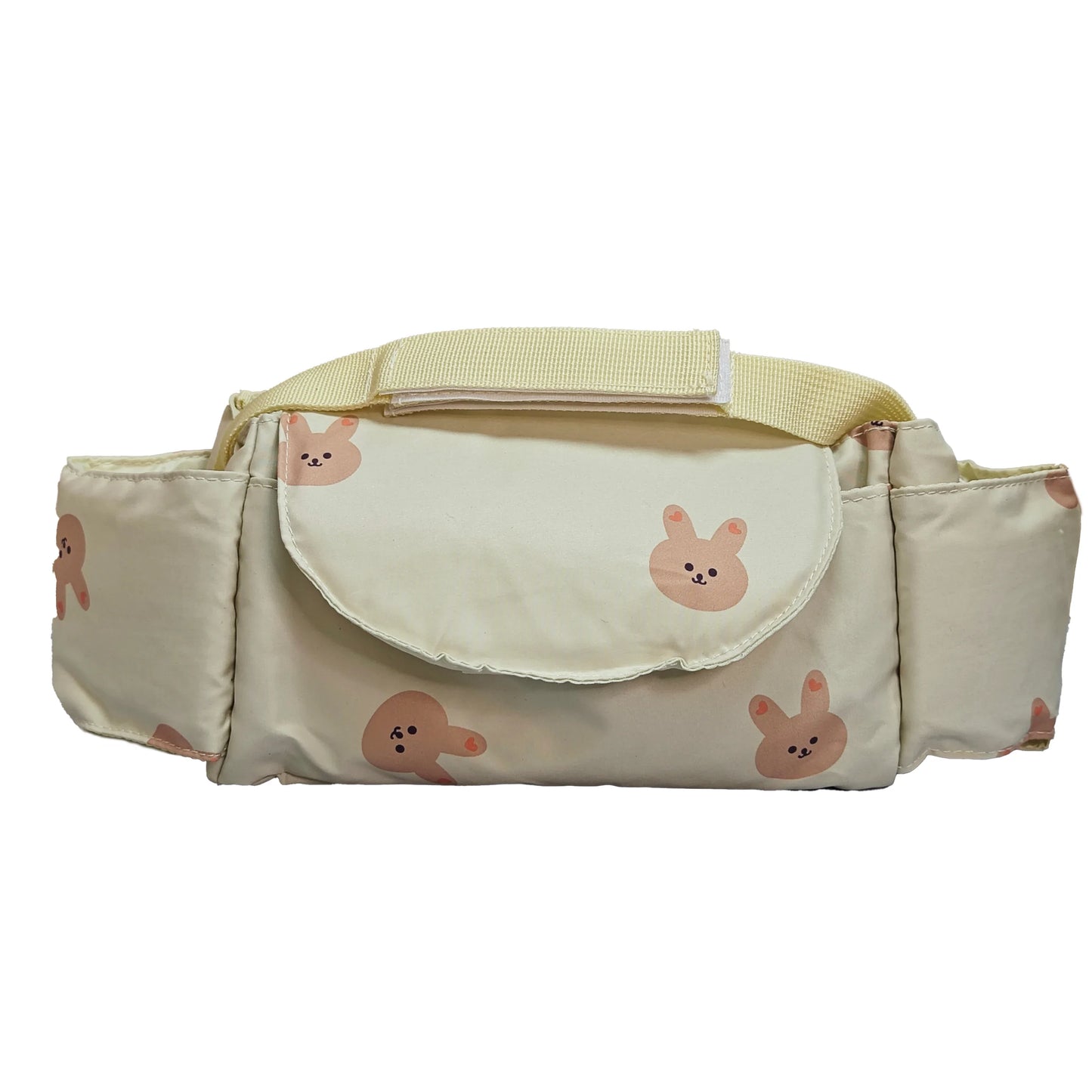 Universal Cotton Nursery Diaper Organizer Bag with Insulated Cup Holder Hanging Baby Stroller Bag for Mommy and Infant