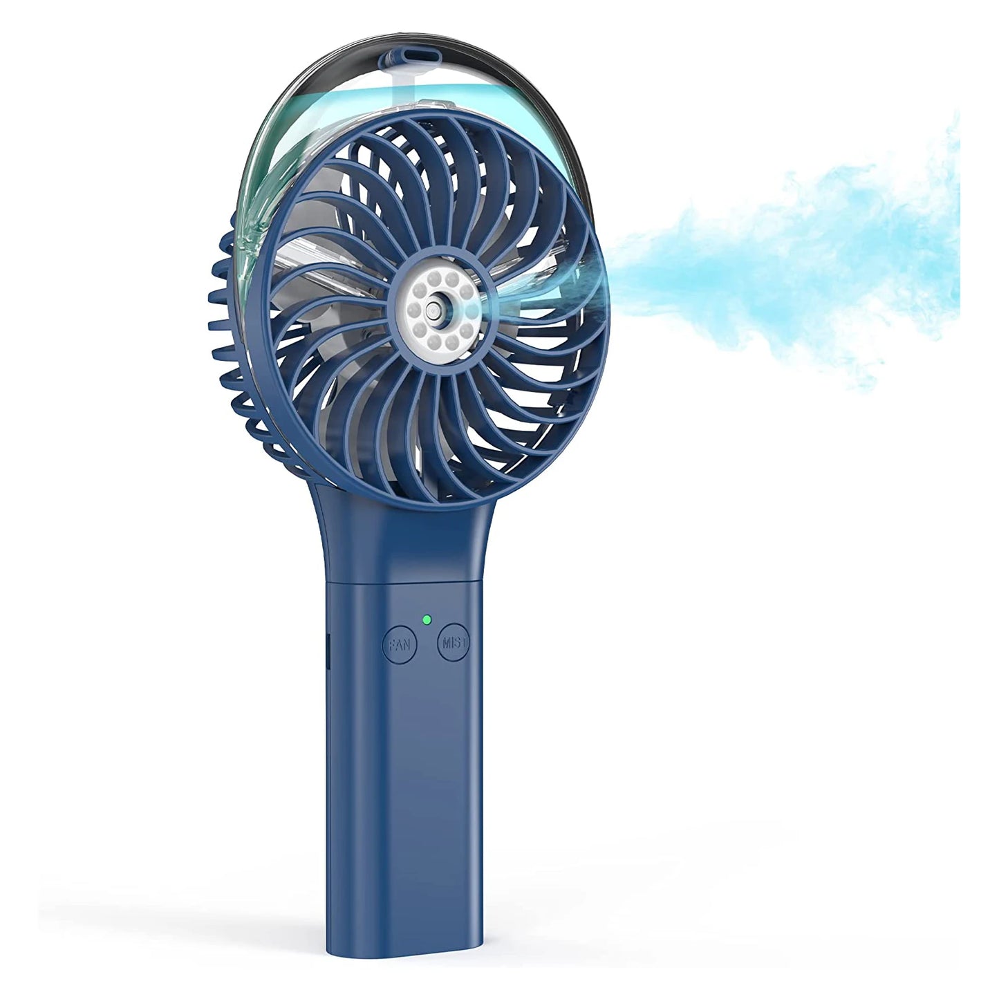Foldable Handheld Misting Fan 3000mAh USB Rechargeable with Water Tank Spray Function