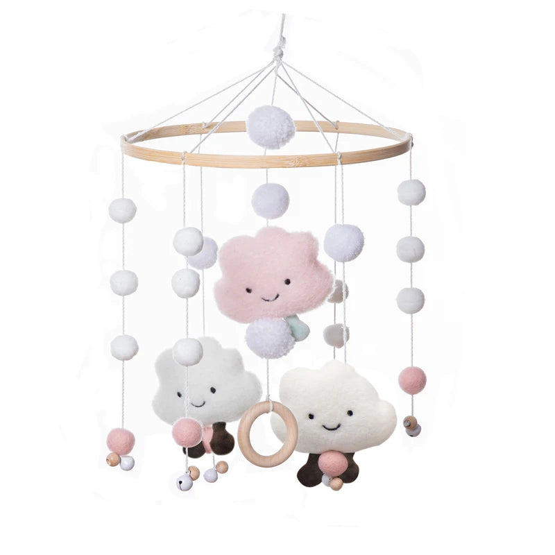 Baby Crib Mobile Bed Bell Toys Musical Rattle Educational Toys Bed Bell Newborn Mobile Bed Bell Bracket Baby Hanging Toys Holder