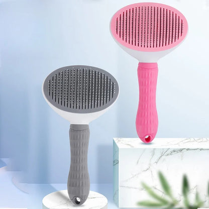Hot Selling Self-Cleaning Pet Comb Stainless Steel and Plastic for Dogs and Cats Flea Comb From Suzhou
