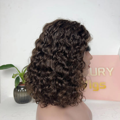 Wholesale Bob Wigs 5*5 Water Bob Wig Natural Virgin Hair Transparent Lace Wig Human Hair Glueless