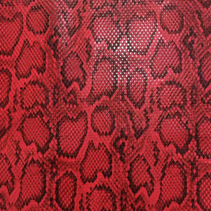 A-4109 PU Artificial Snake Skin Print Glossy Fabric Eco-Friendly Synthetic Leather for Bags Sofa Customization for Furniture