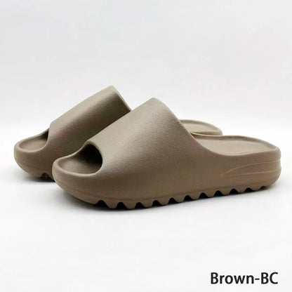 Custom Logo Soft EVA Foam Thick Sole Lightweight Anti-Slip Breathable Open-Toe Arch Support Waterproof Slippers Slides for Men
