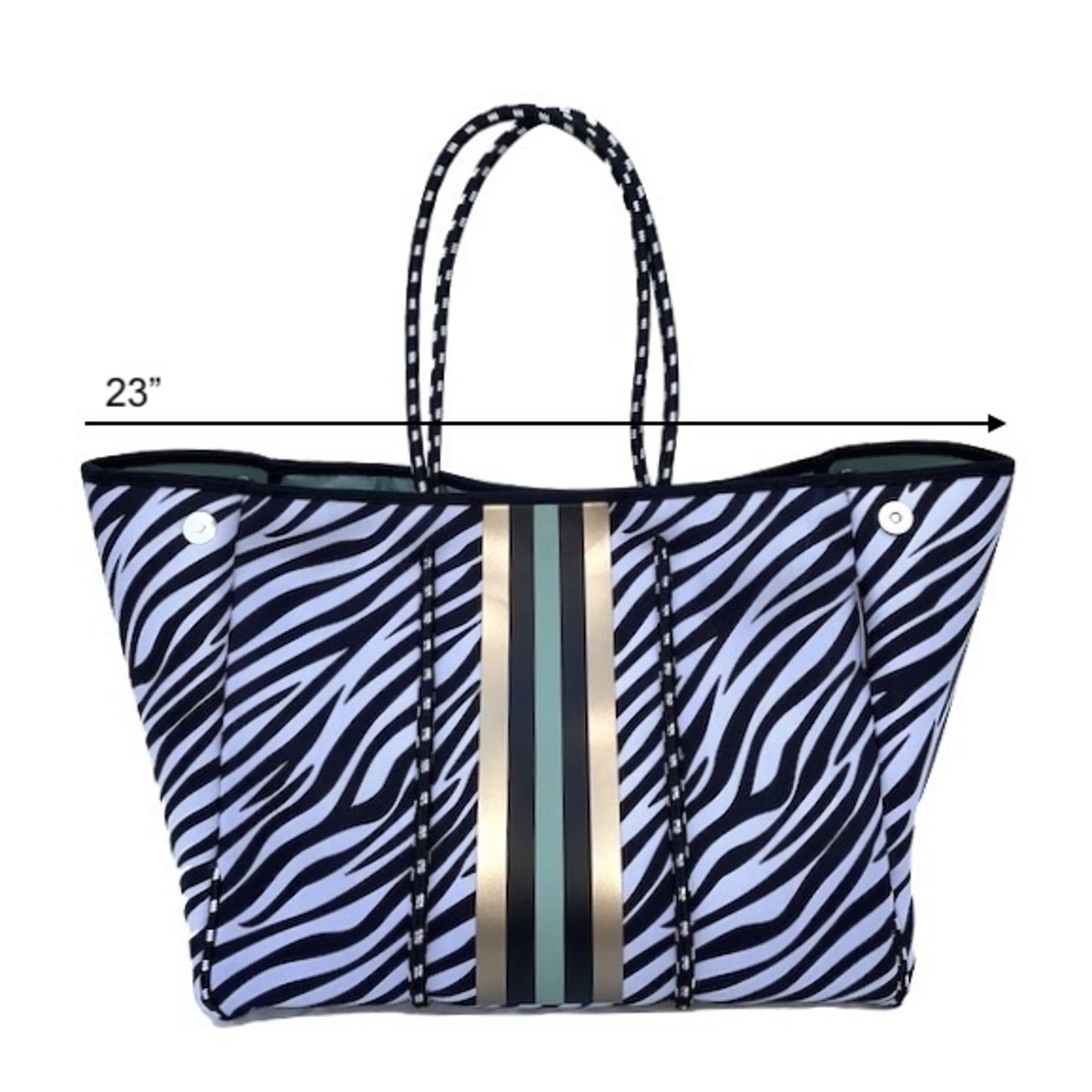 TD Lolly Luella on the Go Travel Bags Neoprene Tote with Removable Small Zippered Pouch