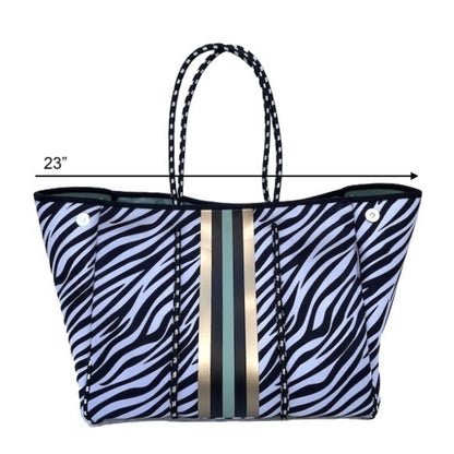 TD Lolly Luella on the Go Travel Bags Neoprene Tote with Removable Small Zippered Pouch