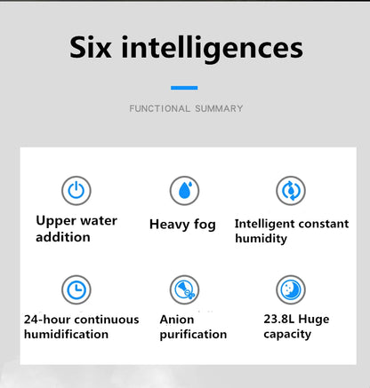 110V 220V 23.8L Large Capacity Industry Air Humidifier Commercial Diffuser Sprayer Humidification Spray Machine