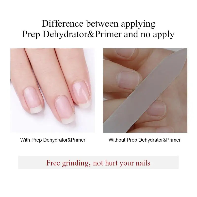 BORN PRETTY 15ml Nail Primer Nail Prep Dehydrate Base Top Coat Gel Nail Polish No Need Of UV LED Lamp Nail Art Varnish Manicure