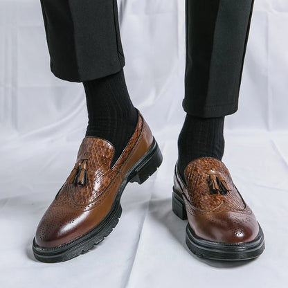 Classic Design Tassels Loafer Shoes Wholesale Durable Fashion Slip on Formal Business Wedding Dress Shoes for Men