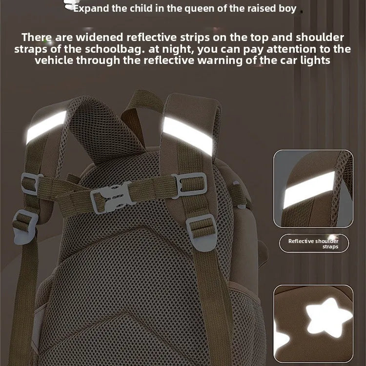 Lightweight Double Shoulder Backpack for Boys Sesame Cartoon Design Kindergarten New Year Gift Mini Diving Material School Bag