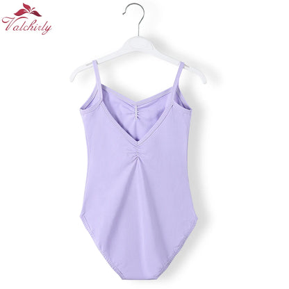 New Girls Camisole Ballet Leotard Dancewear Cotton Gymnastics Leotard Strap Ballet Leotard Dress