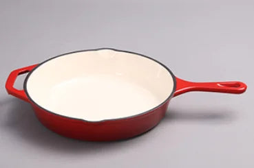 Beyond Classic Design Cast Iron Casserole Dish Enamel Coated Shallow Sea with Durable Metal Construction