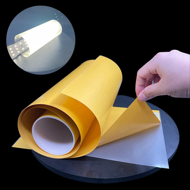 210um 0.21mm LGT188T PET Transparent LED Light Adhesive Diffuser Film Rolls Cutting Service