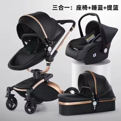 Factory Price Luxury 3-in-1 Travel System Stroller Pushchair Baby Carriage
