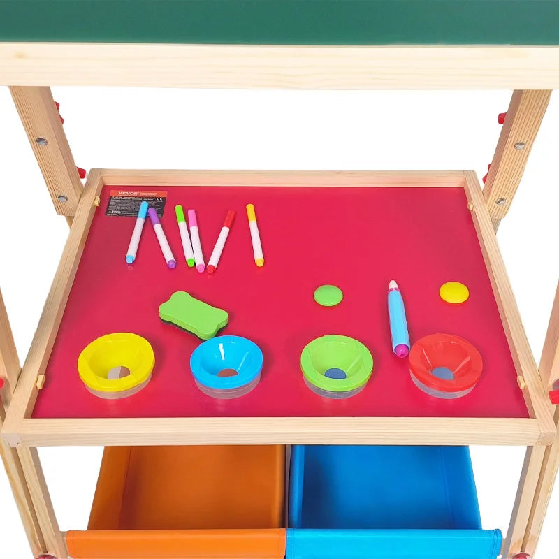 Children's Double-Sided Magnetic Drawing Board Multi-Function Number Letter Wooden Writing Board Small Blackboard for Graffiti