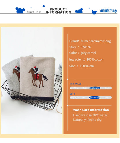 Baby Blankets Knitted Newborn Cute Cartoon Soft Warm Swaddle Kids Bath Towels 100*80cm Toddler Infantil Stroller Bedding Blanket