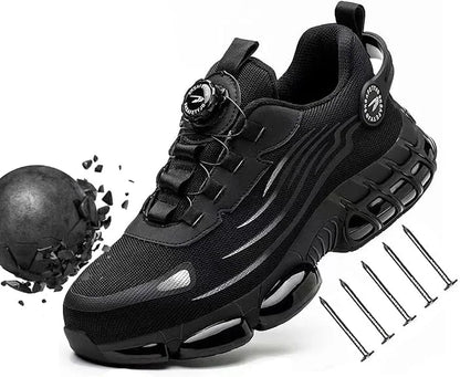 Rotating Button Mens Safety Shoes Steel Toe Smash Puncture Proof Man Work Shoes Protection Sneakers Wear-resistant Shoes for Men