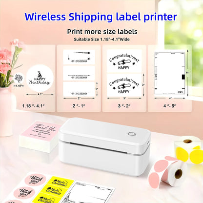 Marklife Portable 4-Inch Thermal Shipping Barcode Label Printer Hot Sale 110mm USB for Sticker Printer Machine 100 X150mm